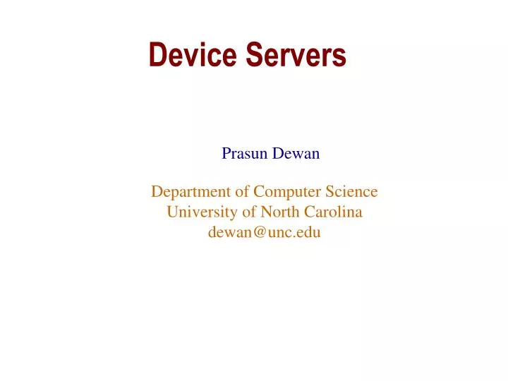 device servers