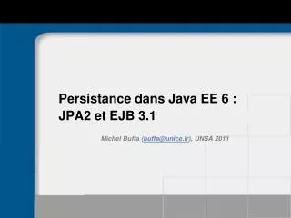 persistance dans java ee 6 jpa2 et ejb 3 1