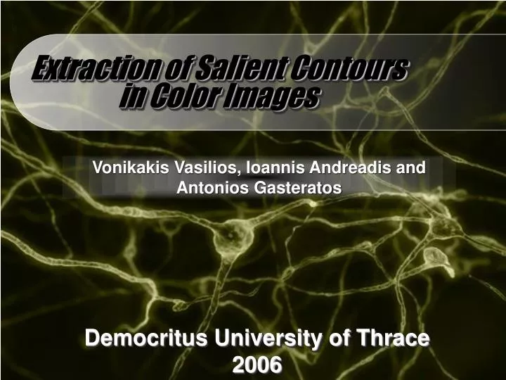 extraction of salient contours in color images