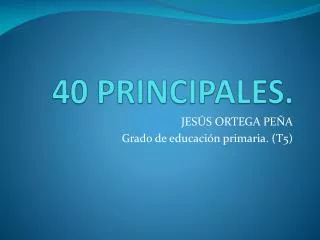 40 PRINCIPALES.