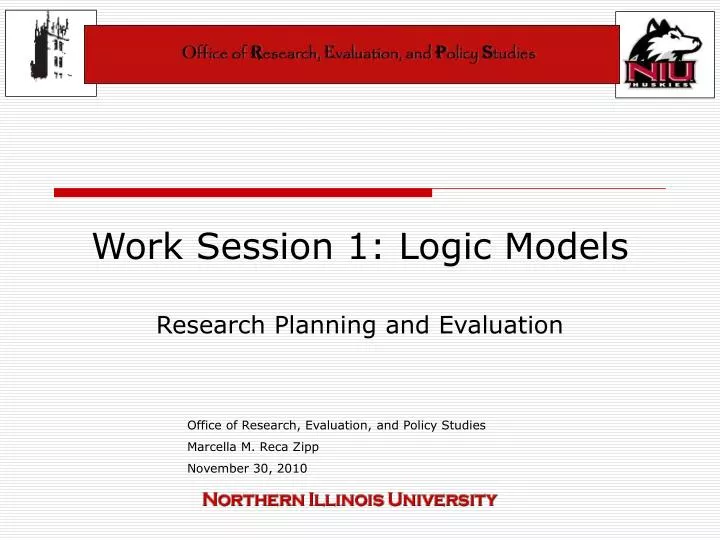 work session 1 logic models research planning and evaluation