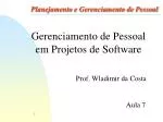 Planejamento e Gerenciamento de Pessoal - slide 1
