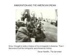 IMMIGRATION AND THE AMERICAN DREAM - slide 1