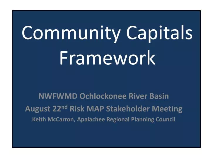 community capitals framework