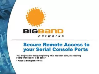 Secure Remote Access to your Serial Console Ports