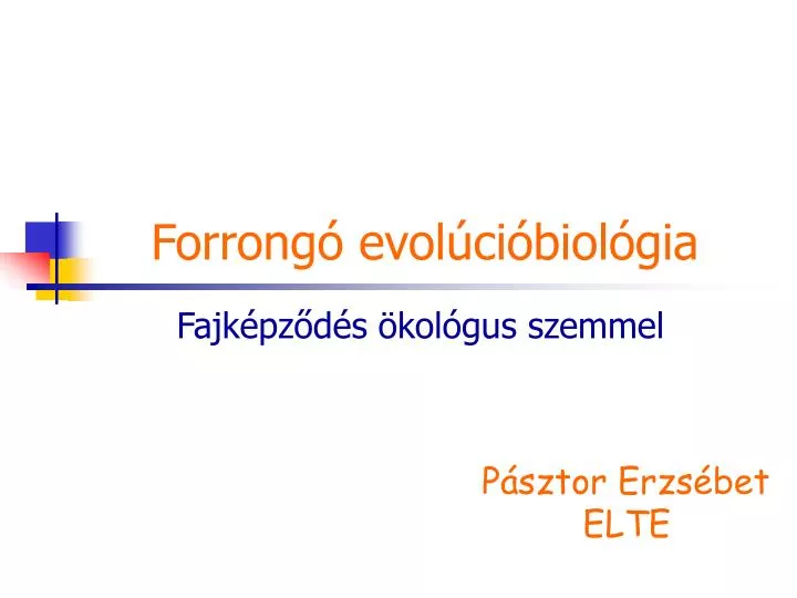 forrong evol ci biol gia