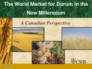 The World Market for Durum in the New Millennium