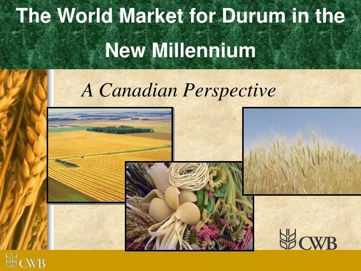 the world market for durum in the new millennium