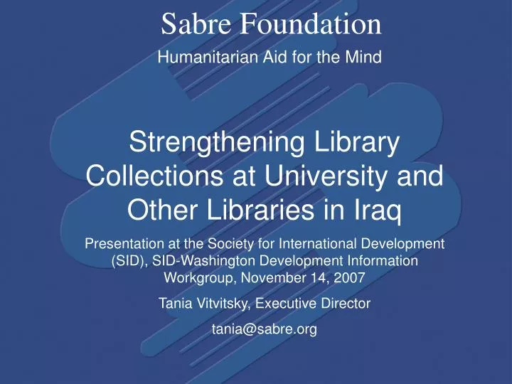 sabre foundation