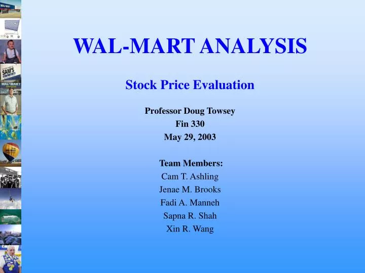 wal mart analysis stock price evaluation