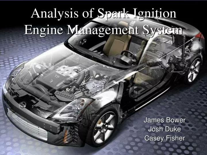 analysis of spark ignition engine management system