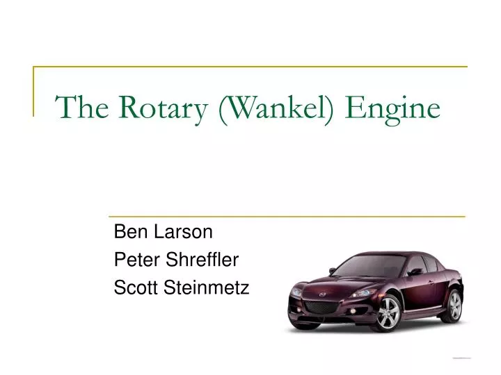 the rotary wankel engine