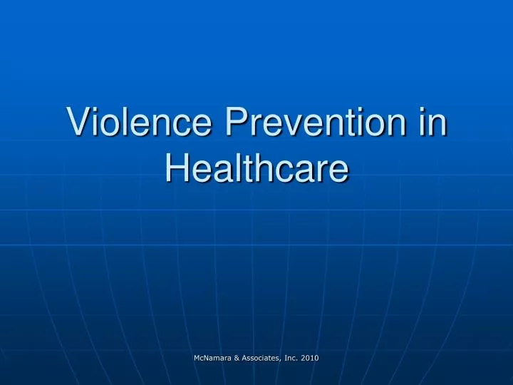violence prevention in healthcare