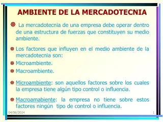 ambiente de la mercadotecnia