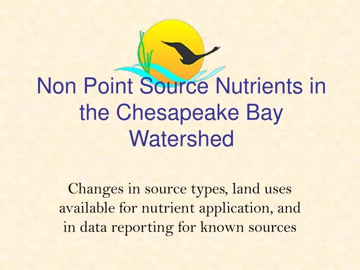 non point source nutrients in the chesapeake bay watershed