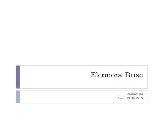 eleonora duse