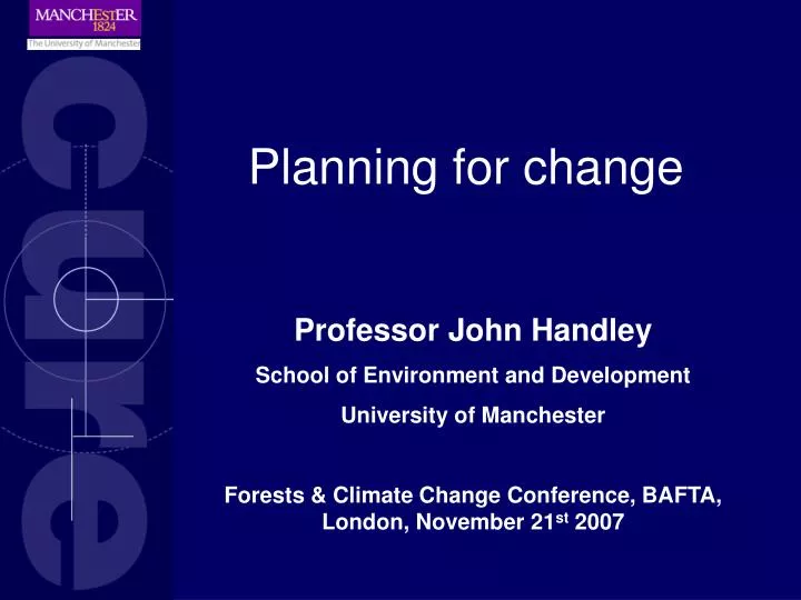 planning for change
