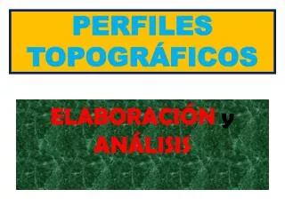 perfiles topogr ficos