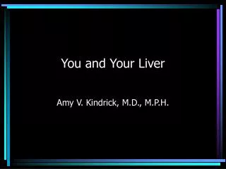 You and Your Liver