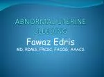 ABNORMAL UTERINE BLEEDING - slide 1
