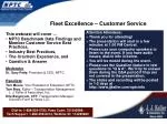 Fleet Excellence – Customer Service - slide 1