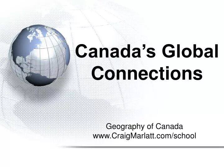 canada s global connections