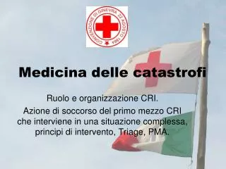 medicina delle catastrofi