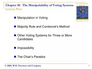 Chapter 10: The Manipulability of Voting Systems Lesson Plan