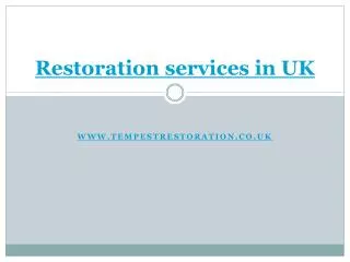 water damage restoration services in the UK