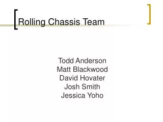 Rolling Chassis Team
