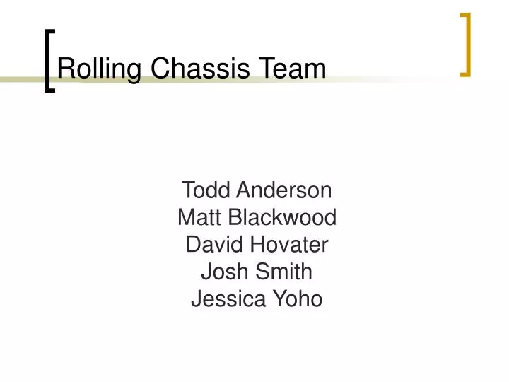 rolling chassis team