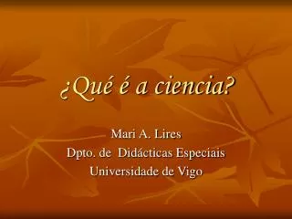 qu a ciencia