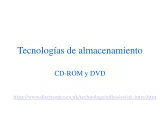 tecnolog as de almacenamiento