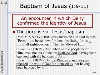 Baptism of Jesus (1:9-11)