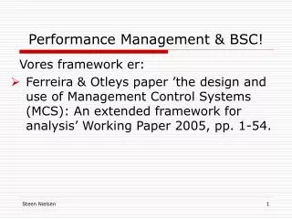 Performance Management &amp; BSC!