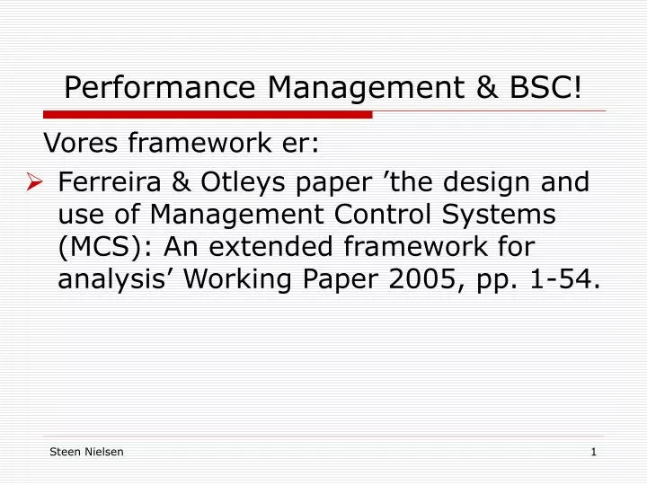 performance management bsc