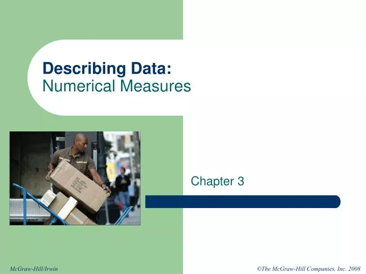 describing data numerical measures