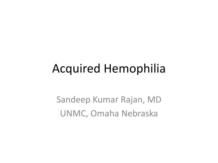 acquired hemophilia