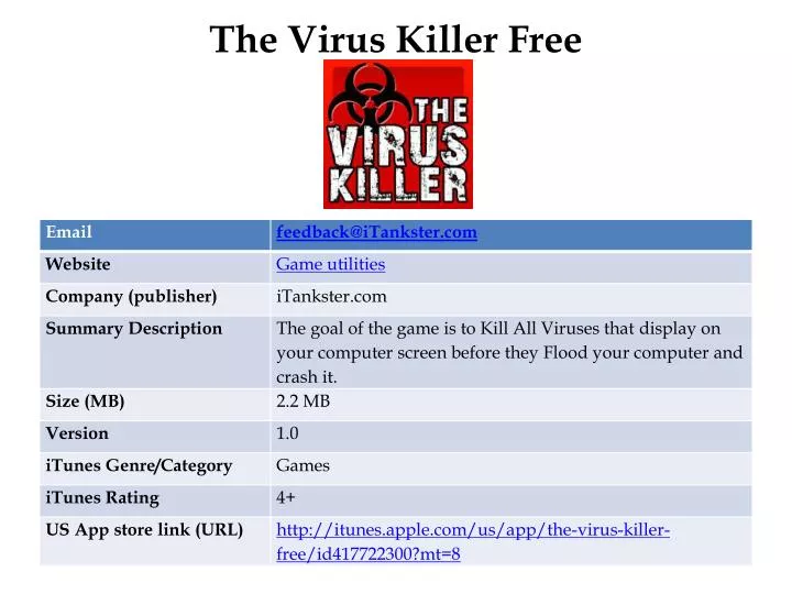 the virus killer free