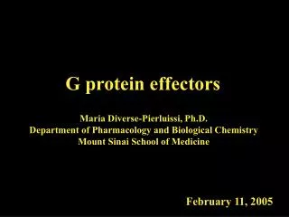G protein effectors