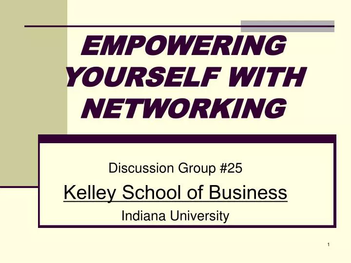 empowering yourself with networking