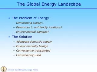 The Global Energy Landscape