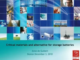 Critical materials and alternative for storage batteries