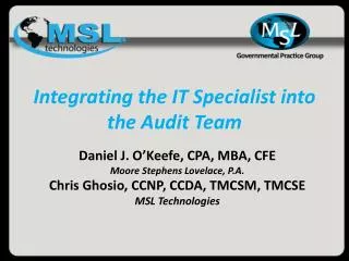 Integrating the IT Specialist into the Audit Team