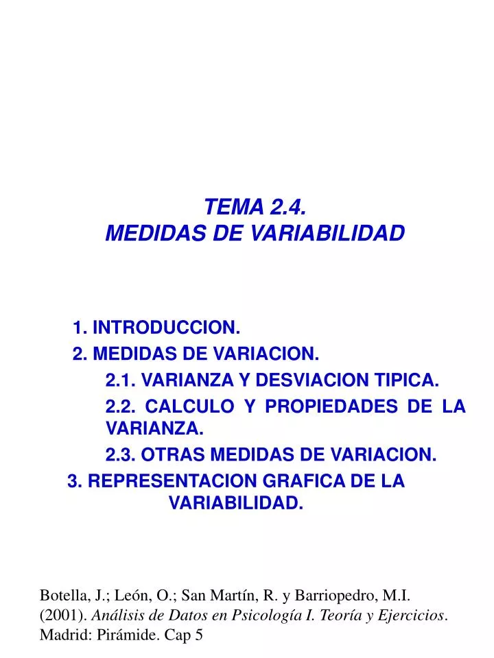 Ppt Tema 2 4 Medidas De Variabilidad Powerpoint Presentation Free Download Id 982382