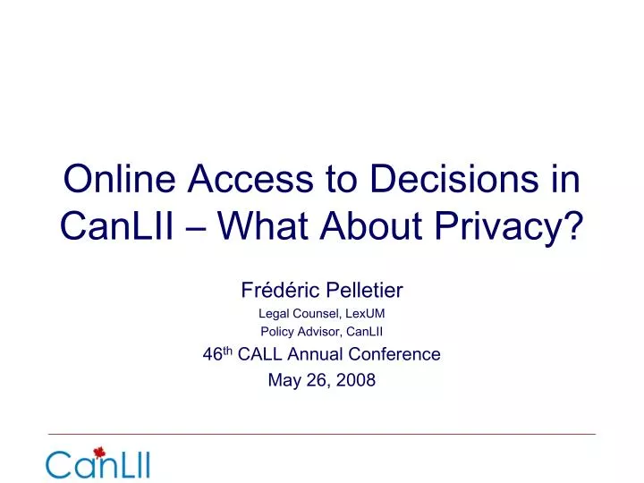 online access to decisions in canlii what about privacy