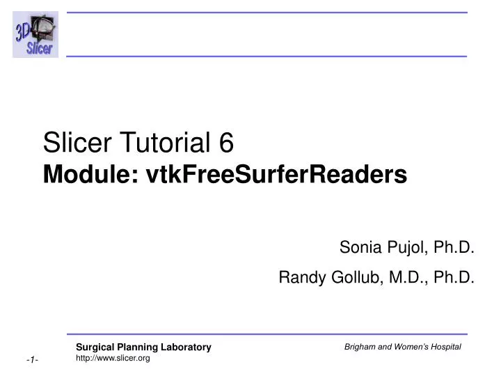 slicer tutorial 6 module vtkfreesurferreaders
