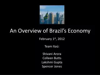 An Overview of Brazil’s Economy