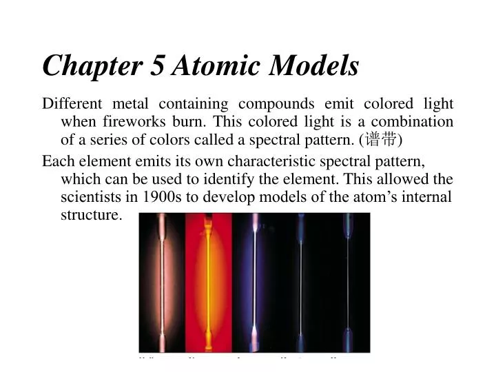 chapter 5 atomic models