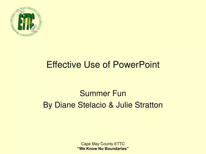 effective use of powerpoint